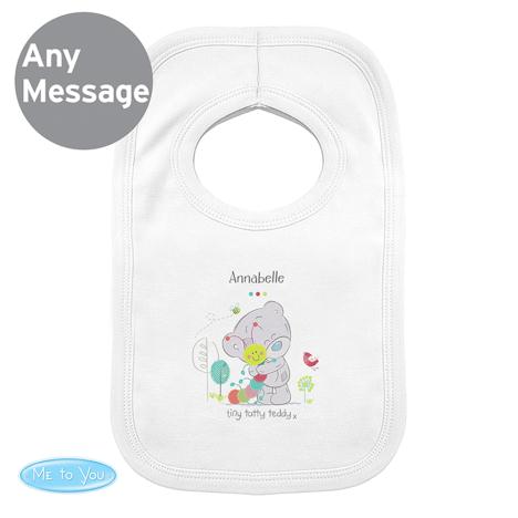 Personalised Tiny Tatty Teddy Cuddle Bug 0-3 mths Baby Bib £7.99